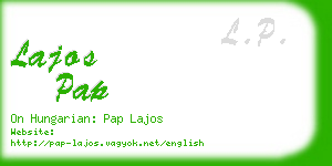 lajos pap business card